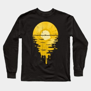 Cool Music Vinyl Record Vintage Retro Yellow Long Sleeve T-Shirt